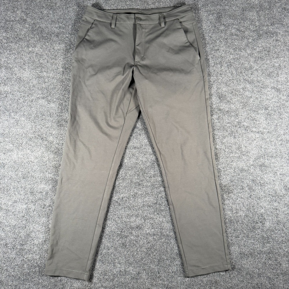 BYLT Everyday Pant 2.0 Mens 34x30 Slim Grayish Green Stretch Performance